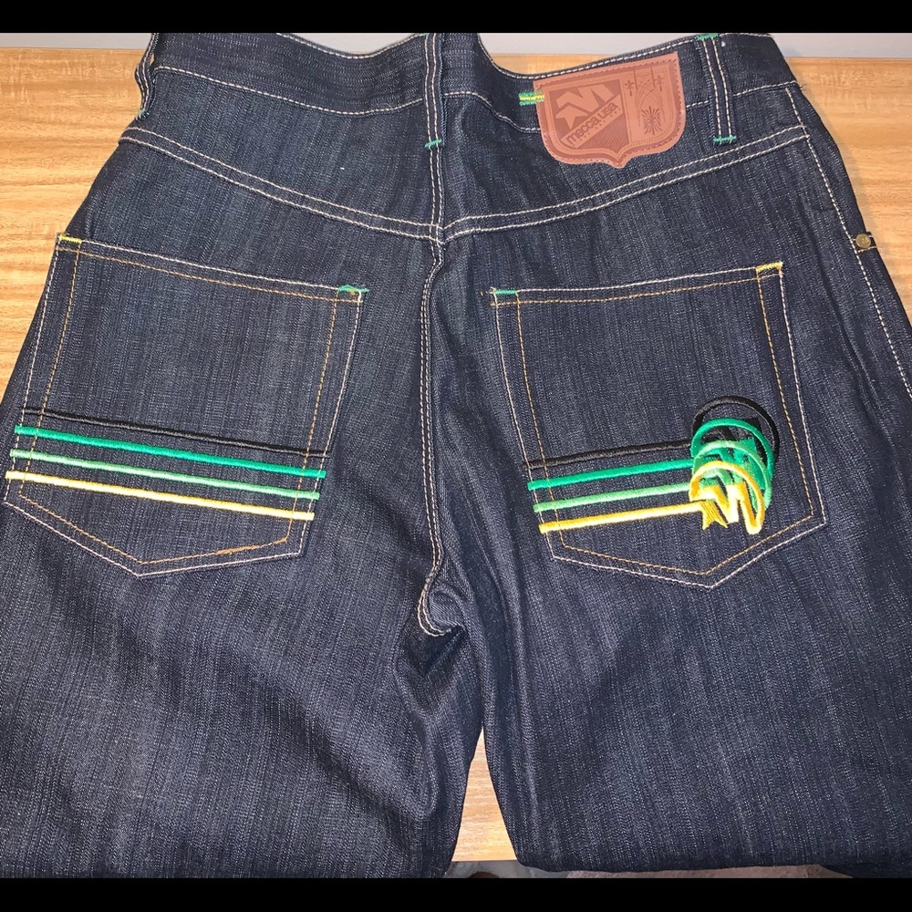 Mecca Mens Embroidered Jeans